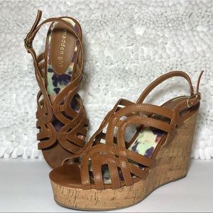 Madden Girl by Steve Madden tan wedges size 8.5
